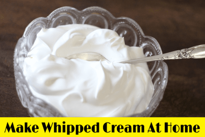 Whipped cream recipe in hindi