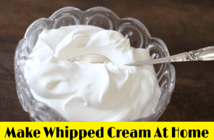 Whipped cream recipe in hindi